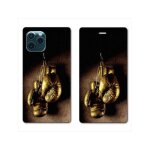 Housse cuir portefeuille pour samsung galaxy a51 4g boxe gant vintage