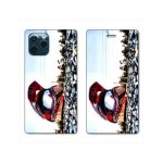 Housse cuir portefeuille pour samsung galaxy a51 4g moto casque cross