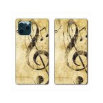 Housse cuir portefeuille pour samsung galaxy a51 4g musique cl� sol vintage