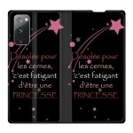 Housse cuir portefeuille pour samsung galaxy s20 fe / s20fe humour princesse