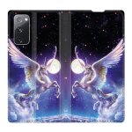 Housse cuir portefeuille pour samsung galaxy s20 fe / s20fe licorne c�leste