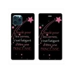 Housse cuir portefeuille pour samsung galaxy s20 humour princesse