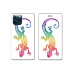 Housse cuir portefeuille pour samsung galaxy s20 ultra animaux maori salamandre color