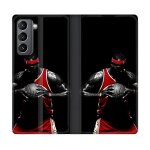 Housse cuir portefeuille pour samsung galaxy s21 plus basketeur