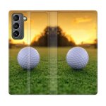 Housse cuir portefeuille pour samsung galaxy s21 plus golf balle