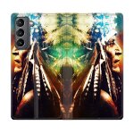 Housse cuir portefeuille pour samsung galaxy s21 indien