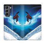 Housse cuir portefeuille pour samsung galaxy s21 plus snowboard saut
