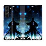 Housse cuir portefeuille pour samsung galaxy s22 plus manga attaque titans levi