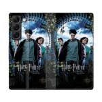 Housse cuir portefeuille pour samsung galaxy s22 ultra harry potter azkaban