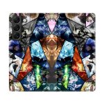 Housse cuir portefeuille pour samsung galaxy s22 ultra manga bleach pele mele