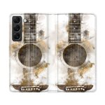 Housse cuir portefeuille pour samsung galaxy s22 ultra musique guitare tag