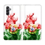 Housse cuir portefeuille pour samsung galaxy s23 fe voyage portugal flamme