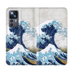Housse cuir portefeuille pour xiaomi 12t peinture la grande vague