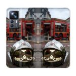 Housse cuir portefeuille pour xiaomi 12t pompier casque camion