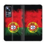 Housse cuir portefeuille pour xiaomi 12t voyage portugal drapeau