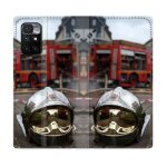 Housse cuir portefeuille pour xiaomi redmi 10 pompier casque camion