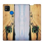 Housse cuir portefeuille pour xiaomi redmi 9c agriculture moissonneuse