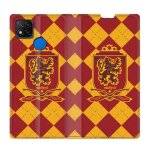 Housse cuir portefeuille pour xiaomi redmi 9c wb license harry potter griffindor