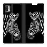 Housse cuir portefeuille pour xiaomi redmi note 10 5g savane zebra