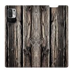 Housse cuir portefeuille pour xiaomi redmi note 10 5g texture bois