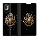 Housse cuir portefeuille pour xiaomi redmi note 10 5g wb license harry potter poudlard