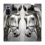 Housse cuir portefeuille pour xiaomi redmi note 10 pro 5g cheval blanc