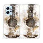 Housse cuir portefeuille pour xiaomi redmi note 12 4g musique guitare tag