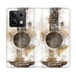 Housse cuir portefeuille pour xiaomi redmi note 13 5g musique guitare tag