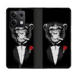 Housse cuir portefeuille pour xiaomi redmi note 13 pro 5g decale singe mafia Housse cuir portefeuille pour xiaomi redmi note 13 pro 5g decale singe mafia