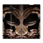 Housse cuir portefeuille pour xiaomi redmi note 9 cow boy chapeau
