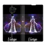 Housse cuir portefeuille pour xiaomi redmi note 9 signe zodiaque 2 vierge
