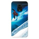 Housse cuir portefeuille pour xiaomi redmi note 9s / 9 pro snowboard saut