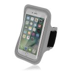 Housse etui, brassard de sport tour de bras ultra lger argent pour tlphone smartphone jusque 6  - ...