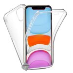 Housse etui coque gel 360 integrale apple iphone 11 pro + verre trempe - transparent