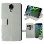 Housse etui coque pochette portefeuille pour acer liquid z6 plus + film ecran - blanc
