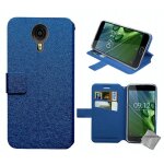 Housse etui coque pochette portefeuille pour acer liquid z6 plus + film ecran - bleu