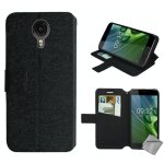Housse etui coque pochette portefeuille pour acer liquid z6 plus + verre trempe - noir