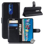 Housse etui coque pochette portefeuille pour alcatel 3 (2019) + verre trempe - noir Housse etui coque pochette portefeuille pour alcatel 3 (2019) + verre trempe - noir