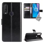 Housse etui coque pochette portefeuille pour alcatel 3l (2020) + verre trempe - noir