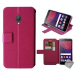 Housse etui coque pochette portefeuille pour alcatel one touch pixi 4 3g (5. 0) + film ecran - rose