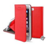 Housse etui coque pochette portefeuille pour apple iphone se (2020) + film ecran - rouge magnet