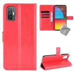 Housse etui coque pochette portefeuille pour htc desire 21 pro 5g + film ecran - rouge