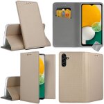 Housse etui coque pochette portefeuille pour samsung galaxy a13 4g + film ecran - or magnet