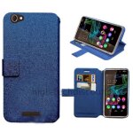 Housse etui coque pochette portefeuille pour wiko ridge fab 4g + film ecran - bleu