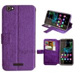 Housse etui coque pochette portefeuille pour wiko ridge fab 4g + film ecran - mauve