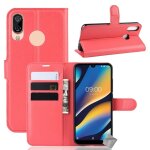 Housse etui coque pochette portefeuille pour wiko view 3 lite + verre trempe - rouge