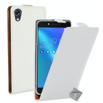 Housse etui coque pochette pu cuir fine pour asus zenfone live zb501kl + verre trempe - blanc