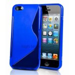Housse etui coque pochette silicone gel pour apple iphone 5c + film ecran - bleu