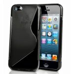 Housse etui coque pochette silicone gel pour apple iphone 5c + film ecran - noir