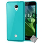 Housse etui coque pochette silicone gel fine pour acer liquid zest 4g z528 + verre trempe - bleu
